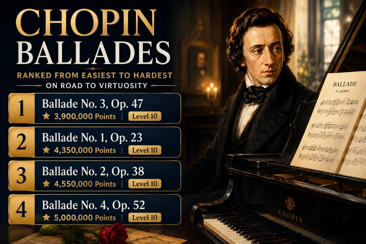 Chopin Ballades in Order of Difficulty