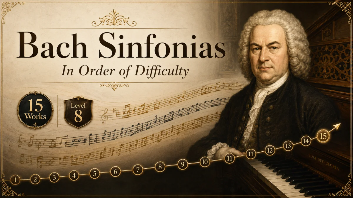 Bach’s 15 Sinfonias, BWV 787–801, in Order of Difficulty