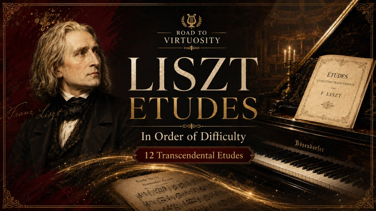 Liszt’s 12 Transcendental Etudes, S. 139 in Order of Difficulty