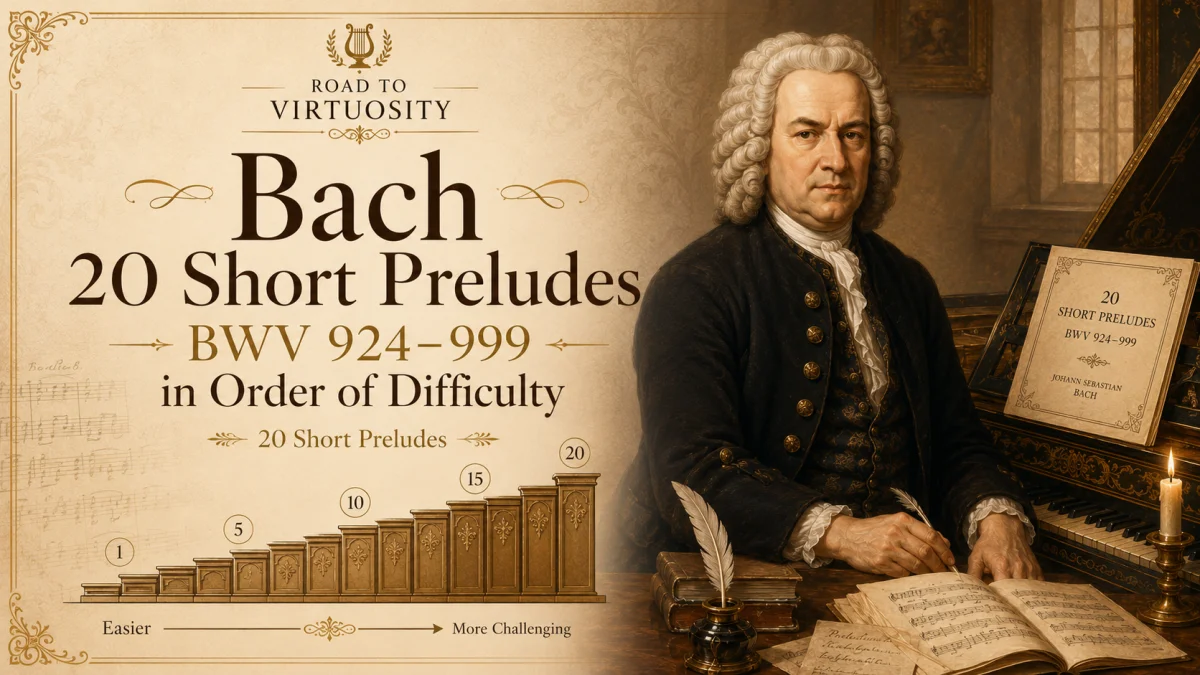 Bach 20 Short Preludes BWV 924–999 in Order of Difficulty